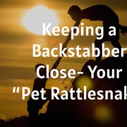 Keeping a Backstabber Close- Your “Pet Rattlesnake”